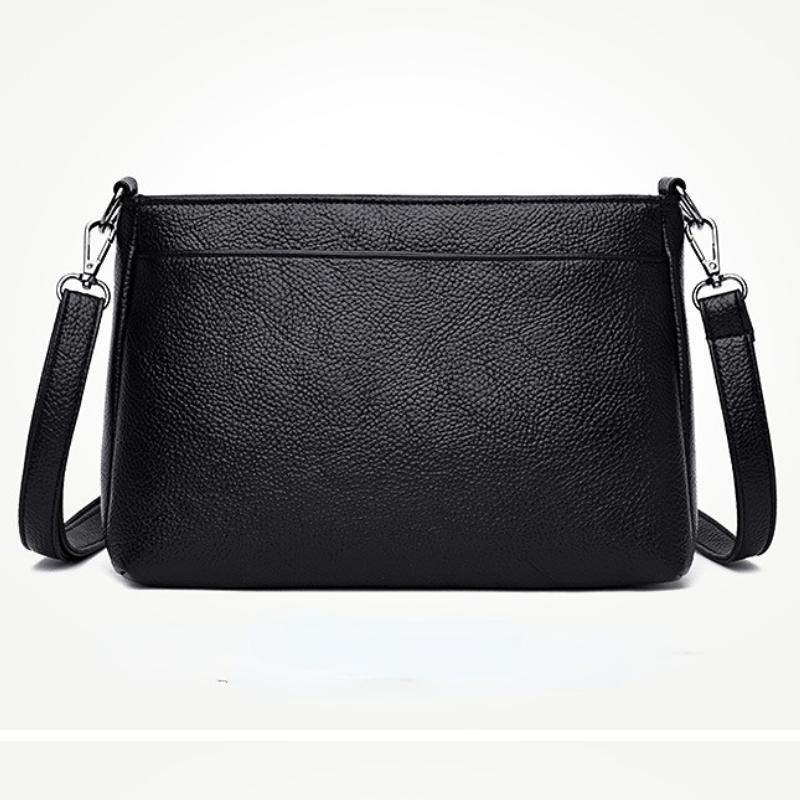 Mother Bag Female Bag Multi-layer Shoulder Bag Messenger Bag Simple PU Soft Leather Small Bag