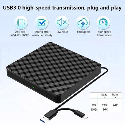 Портативный внешний DVD-привод USB для компьютеров и ноутбуков