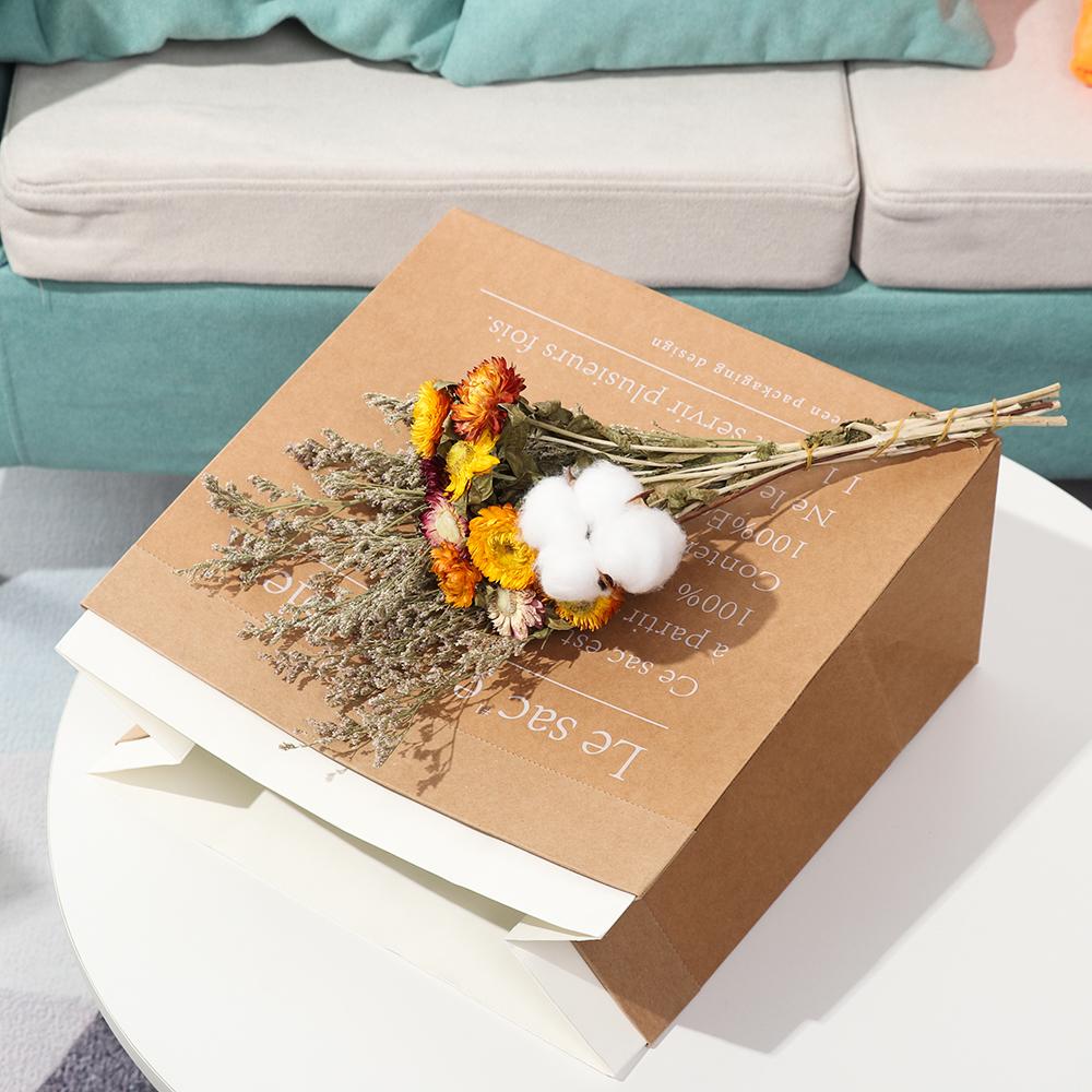 Desktop Ornament Home Decoration Vase Flowerpot Double Layers Kraft Paper Bag Storage Basket