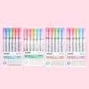 6-24pcs/set Heart Flower Line Shape Highlighter Pen Roller Tip Curve Liner Marker Kawaii Cute Stationery School Supplies