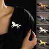 Brooch Pin Retro Enamel Horse Design Badge Clothes Hats Bags Scarves Collar Lapel Brooch Artistic Accessory