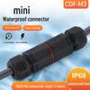 IP68 Screw-Free Waterproof Connector 2/3 Core Straight for Outdoor Lighting