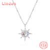 Линдон Стерлингового Серебра 925 Классическое Женское Ожерелье Кулон Циркон Модный Подарок