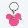 Disney Mickey Mouse Keychain, Cowhide Pink, Key Cover, Keychain with Mickey Mouse Charm, Tokyo Resort TDR, Mickey Shape