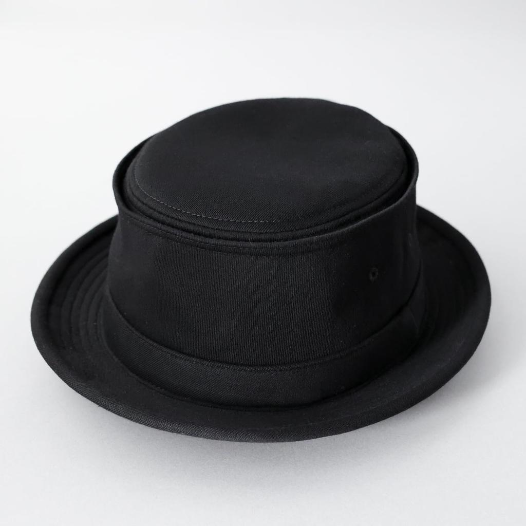 Reck Hatter Pork Pie Sweat Sizes All Black Men's Hat, Cotton, Available, Spring, Summer, Fall, Seasons, RH-322,