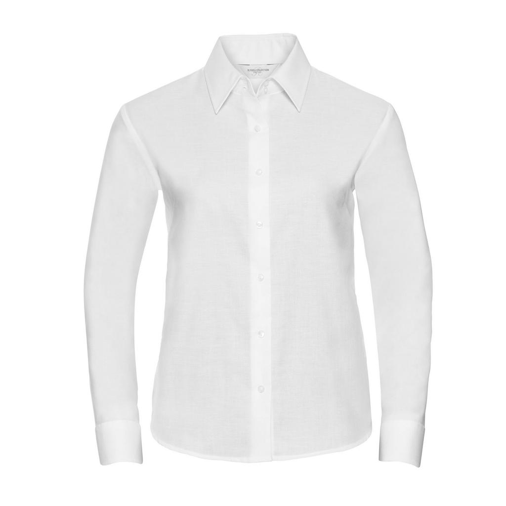 Russell Collection Womens/Ladies Oxford Easy-Care Long-Sleeved Shirt