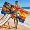 Colorful Parrot and Bird Art Design Beach towel quick-drying for travel outdoor sports jogging beach and swimming