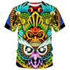 Футболка Retro Mexico Aztec Totem для мужчин, летние футболки с коротким рукавом и 3D-принтом, топы, футболки с тематикой культуры майя, мужская одежда