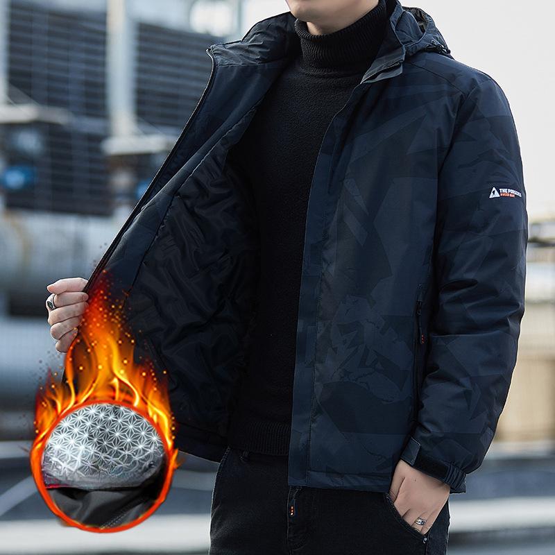 Новая флисовая куртка мужская весна-осень молодежный тренд повседневная ветрозащитная утепленная куртка