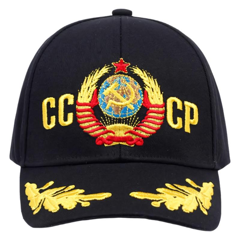 Хлопковая бейсболка с вышивкой "СССР", регулируемая, модная, для улицы, для мужчин и женщин