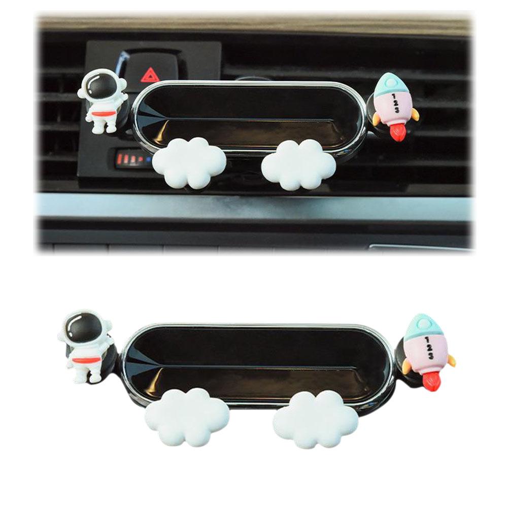 Креативный мультяшный зажим для воздуховыпускного отверстия автомобиля, дизайн астронавта, фиксированный держатель для телефона в автомобиль, милый кронштейн, мобильная навигация N7G0