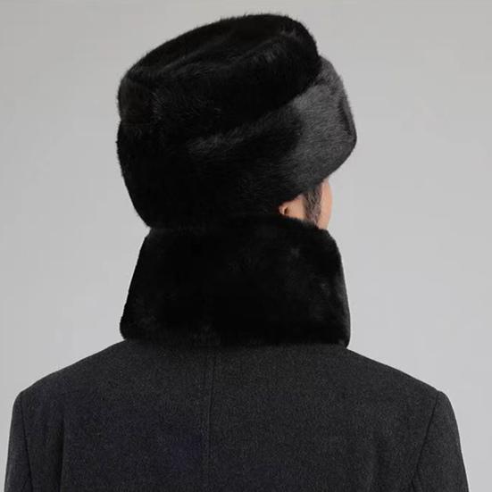 Мужская осенне-зимняя шапка, ультра-толстая однотонная ветрозащитная шапка для предотвращения холодной погоды, головной убор из искусственного меха