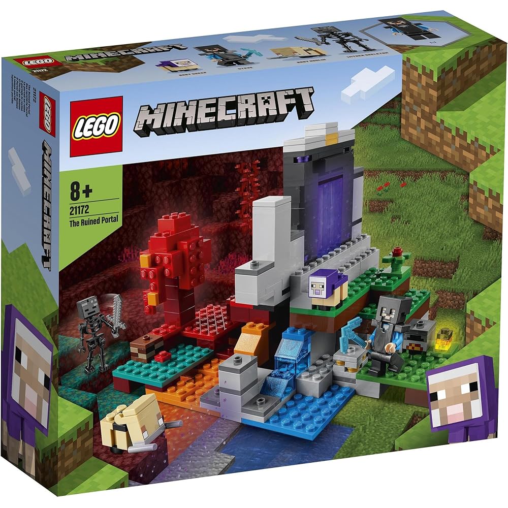 LEGO Minecraft Abandoned Portal Gift Set 21172 Building Blocks Toy for Kids Ages 8 and Up