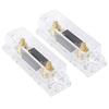 Emsoulnioi Fuse Holder Car Fuse Electrical Protection Video Stereo Fuse Holder 60A-2PCS Clear