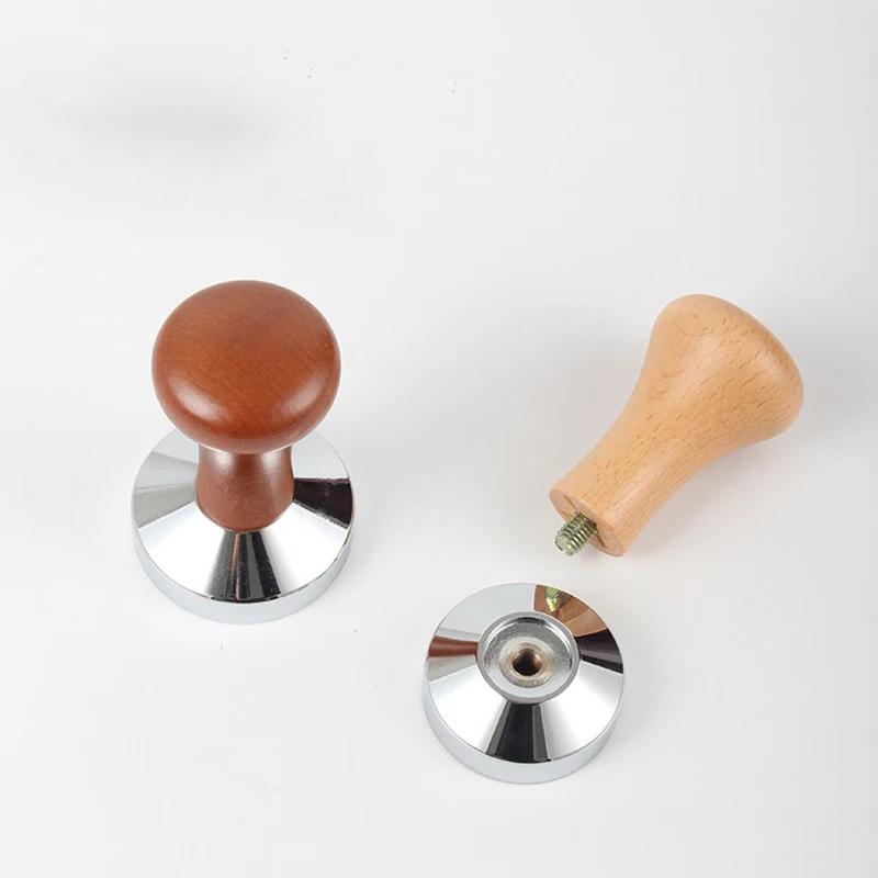 51/53/58 мм эспрессо темперы машина для приготовления порошка деревянная ручка дозатор кофейного порошка наполнитель основание пресс-коврик инструменты бариста аксессуары