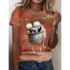 Summer Fashion Women's T-Shirts Kawaii Animal Stylish Printed Casual Short Sleeve Crew Neck Tees Tops