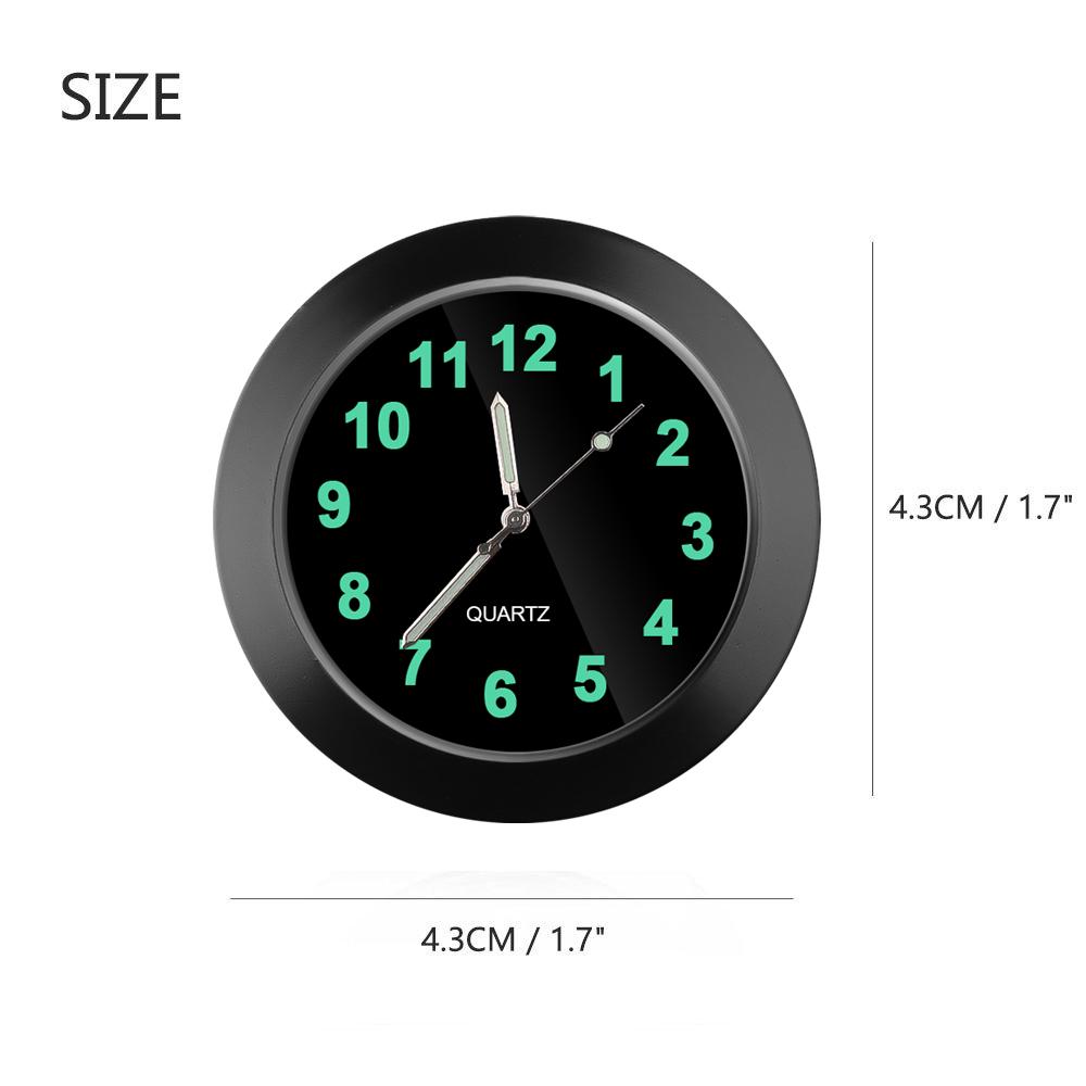 Car Clock Stick-On Internal Luminous Digital Watch Mechanics Quartz Clocks Auto Ornament Car Accessories Gifts