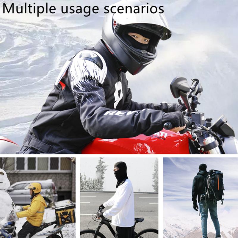 Зимняя велосипедная Балаклава, спортивная маска на открытом воздухе, женская утепленная маска для шеи, капюшон для мотоцикла, ветрозащитная термозащитная зимняя маска-шарф для мужчин