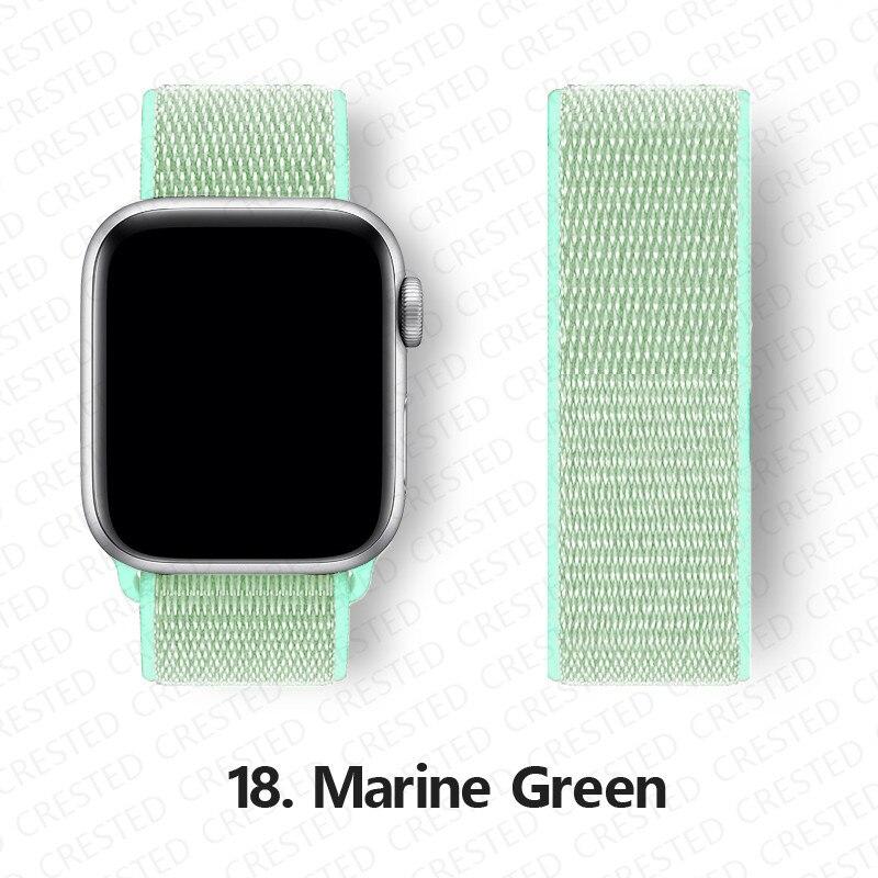Нейлоновый ремешок для Apple, ремешок для часов 44 мм, 40 мм, 42 мм, 38 мм, браслет для умных часов, ремень, спортивный браслет-петля, iWatch series 3, 4, 5, 6, se, ремешок