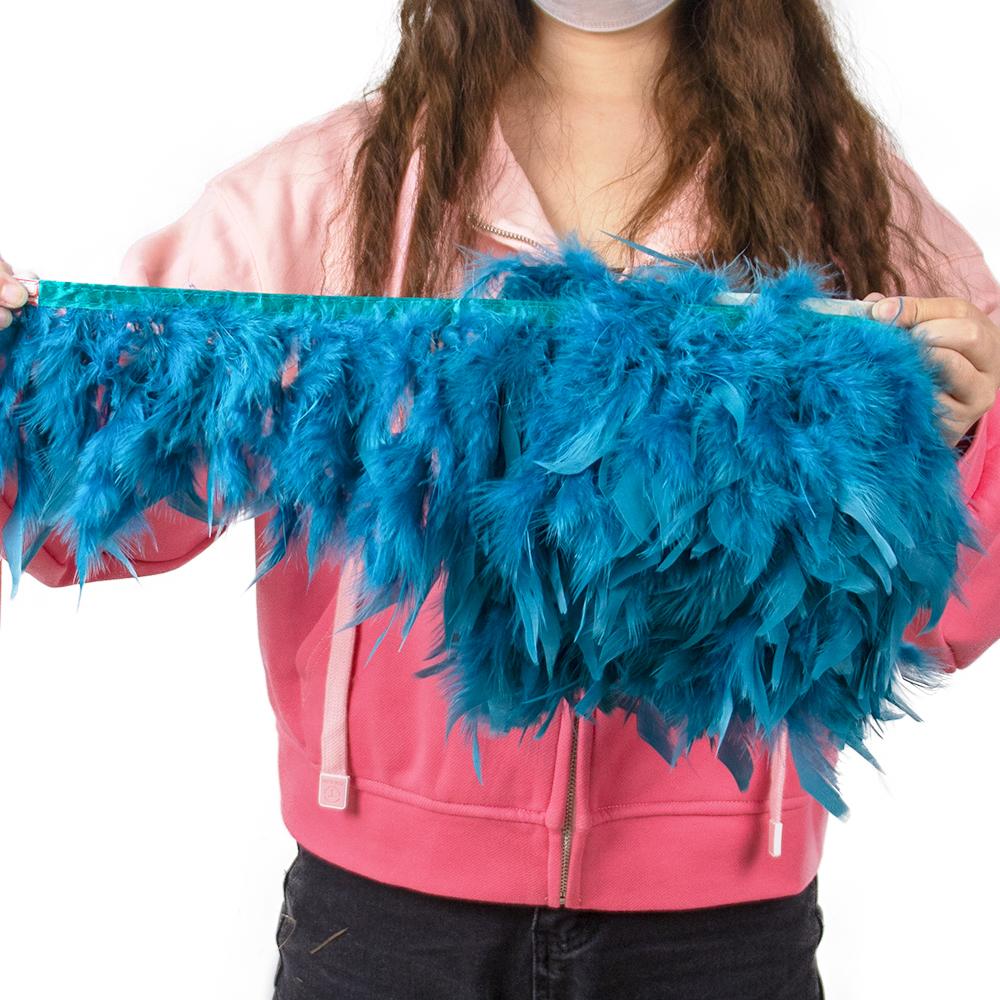 Разноцветная натуральная отделка из перьев индейки, лента из перьев марабу, украшение для свадебного платья, юбки, шитье, рукоделие 10-15 см