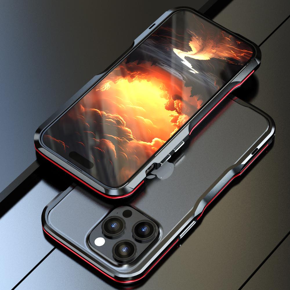 Бронированный чехол для IPhone 15 14 Pro Max 14 15 Plus 14 Pro противоударный металлический каркасный бампер необычный алюминиевый чехол