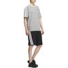 Adidas T Shirts Men's Medium Heather Gray/Jade White Crew Neck Moderate KF2477
