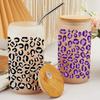Waterproof Cup Wraps Leopard Print Transfer Cup Stickers UV DTF Transfer Sticker  16OZ Glass Cups