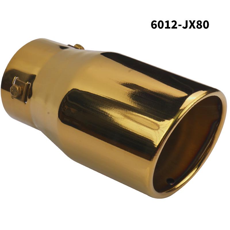 Stainless Steel Piano Black Exhaust Tailpipe for Prado, Reiz, Camry, RAV4, S6, and Civic.