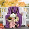 Courage the Cowardly Dog printed throw blanket—lightweight,soft,warm;versatile blanket for all seasons—perfect as &air-conditioning throw,nap blanket
