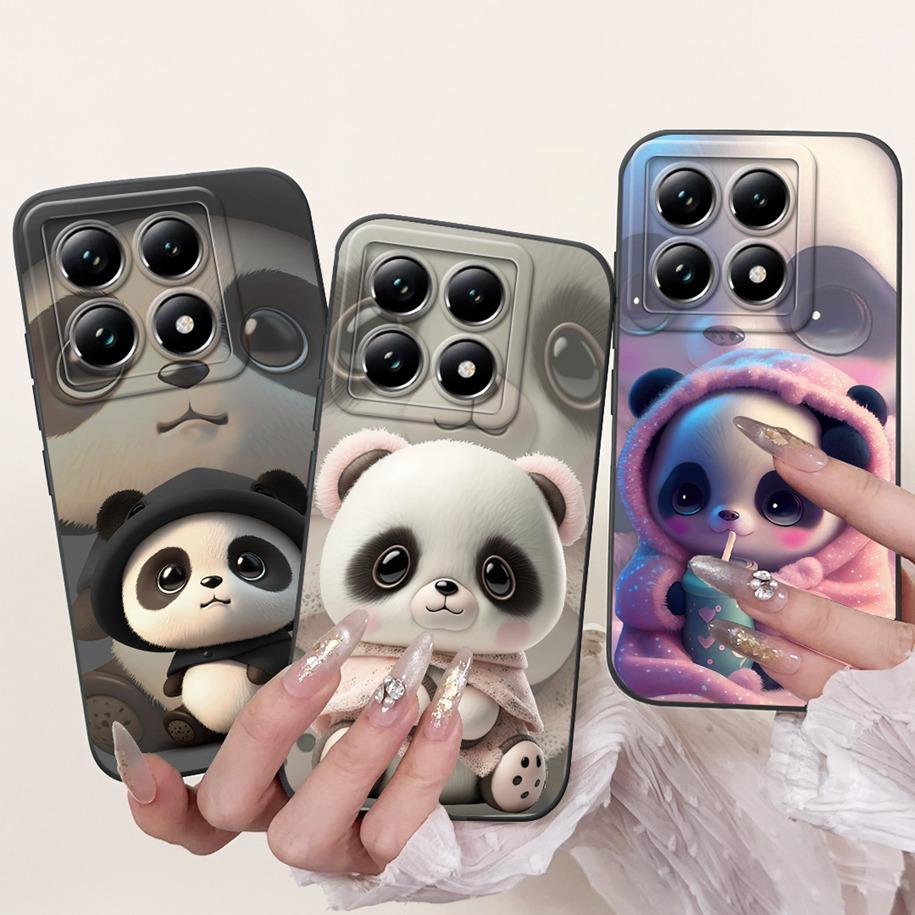 For Xiaomi 14T Pro Case For Xiaomi 14T Phone Case Cute Panda Rabbit Luxury TPU Protective Skin Cover For Xiaomi Mi 14T Pro Coque