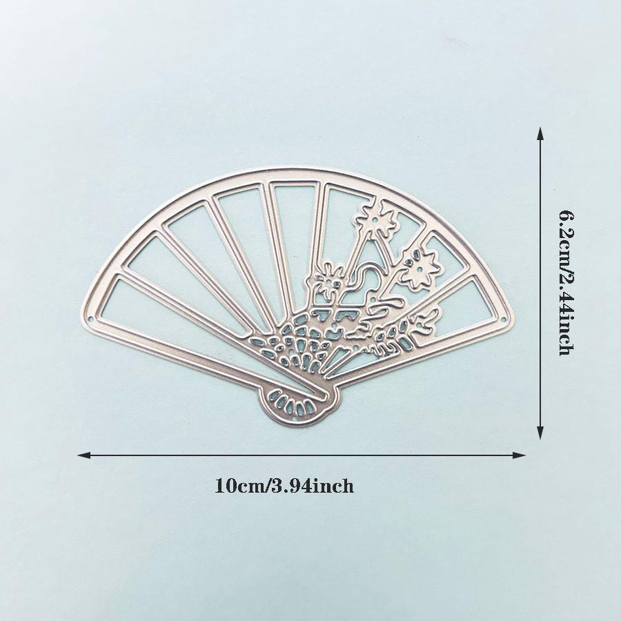 Веер Металлические режущие штампы Трафарет Для DIY Скрапбукинга Бумажная открытка Декоративное ремесло Тиснение Вырубки