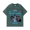275 GSM Washed T-shirts 100% Cotton Chainsaw Man V38 Aki Print Unisex Heavy Cotton T Shirt
