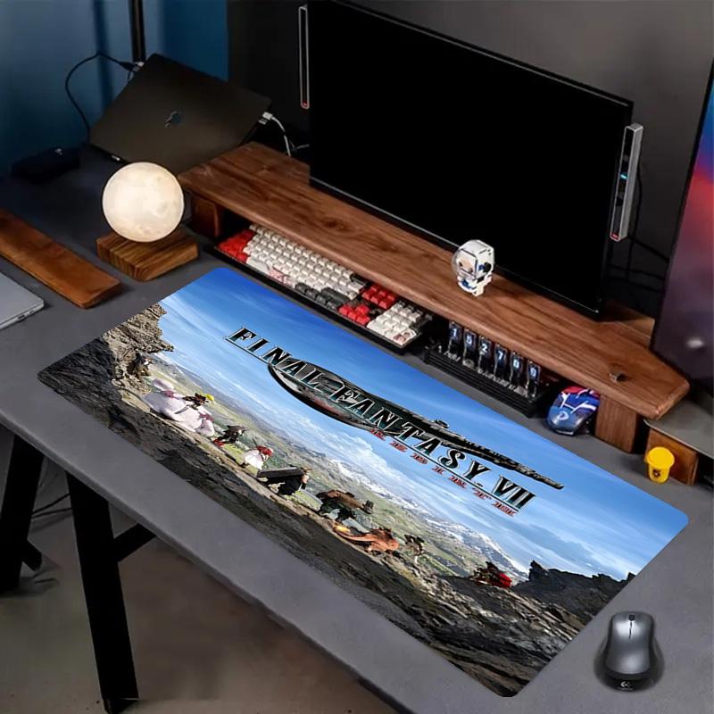 Final Fantasy Print Mouse Pad, Anti‑Slip Desktop keyboard Mat, for PC Laptop Gaming Working Daily Use, Cool Festival Surprise Gift