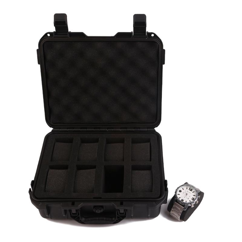 Пластиковый ролл для часов на 8 слотов, водонепроницаемый кейс для хранения, отдельные футляры для часов, ювелирные изделия