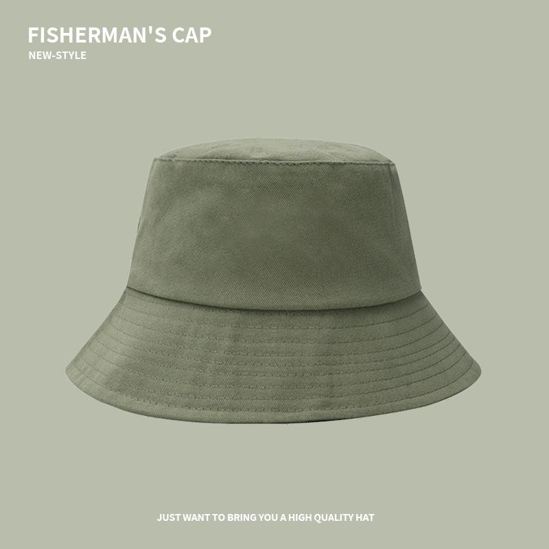 Solid Color Bucket Hat for Men and Women Four Seasons Versatile Big Eaves Sunshade Basin Hat Outdoor UV Protection Face Small Sunscreen Hat