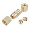 5pcs Brass Brake Line Union Fittings Straight Reducer Compression Kits Connector 3/16" OD Hydraulic Brake Lines Pipe 33 X 10mm