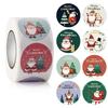 500pcs/roll 1.5inch Santa Claus Merry Christmas Stickers Gift Sealing Label Holiday Decor Baking Envelope Cute Stationery