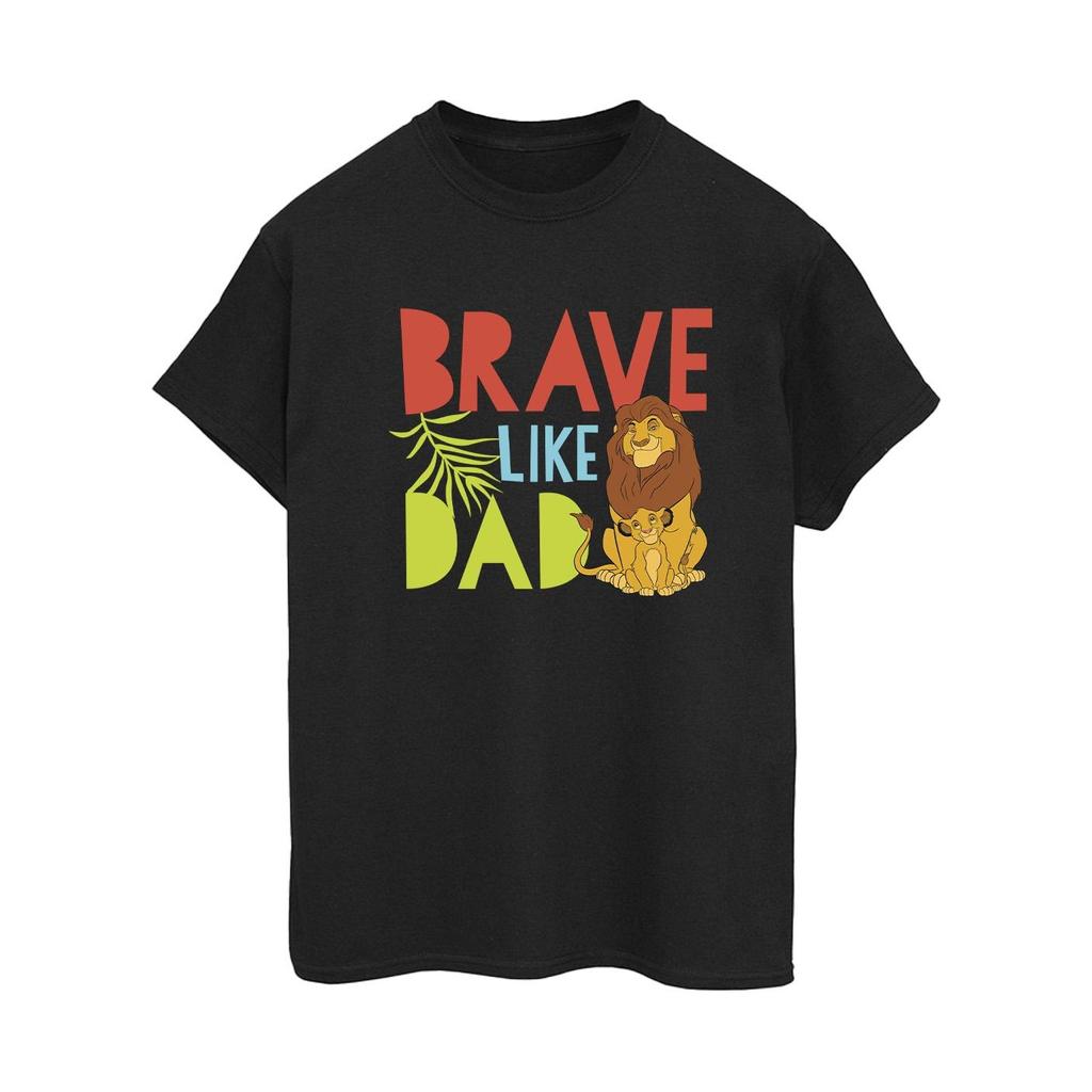 Disney Womens/Ladies The Lion King Brave Like Dad Cotton Boyfriend T-Shirt