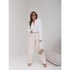 Women S Long Sleeve V Neck Chiffon Loose Fit Shirt