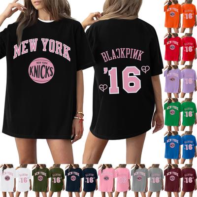 Женская футболка с круглым вырезом и короткими рукавами с принтом