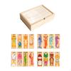 Wooden Matching Puzzles Early Learning Toys with Storage Case Developmental Educational Games Cube