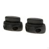 2Pcs 2 Holes Buckle Rope Clamp Cord Locks Stopper Shoes Decorations