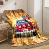 A warrior holds a shield, backed by a laurel-wreathed eagle emblem. for all seasons blanket lunch break throw gift