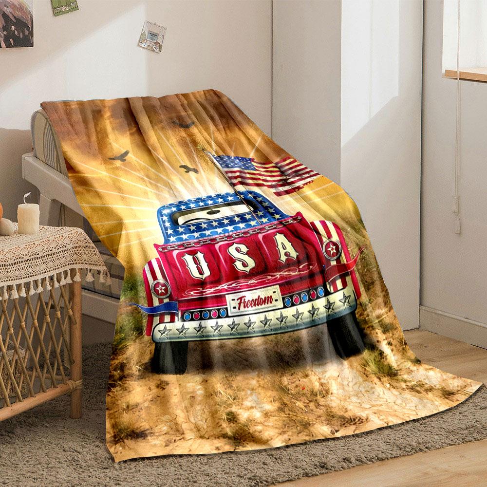 A warrior holds a shield, backed by a laurel-wreathed eagle emblem. for all seasons blanket lunch break throw gift