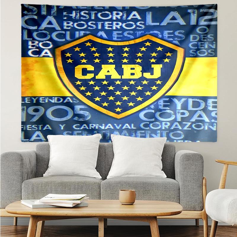 Club Atlético Boca Juniors Tapestry for Bedroom Aesthetic Classroom Tapestries Wall Hanging for Living Room Dorm Office,Ideal Creative Gift