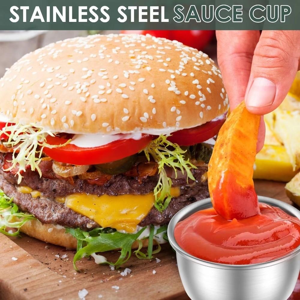1/6PCS Portable Dipping Sauce Cups Reusable Condiment Cups New Mini Sauce Dish  Kitchen Use