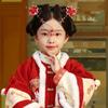 Hanfu Headwear Chinese Style Red Barrettes Forehead Chain Ancient Style Hair Clip  Festival