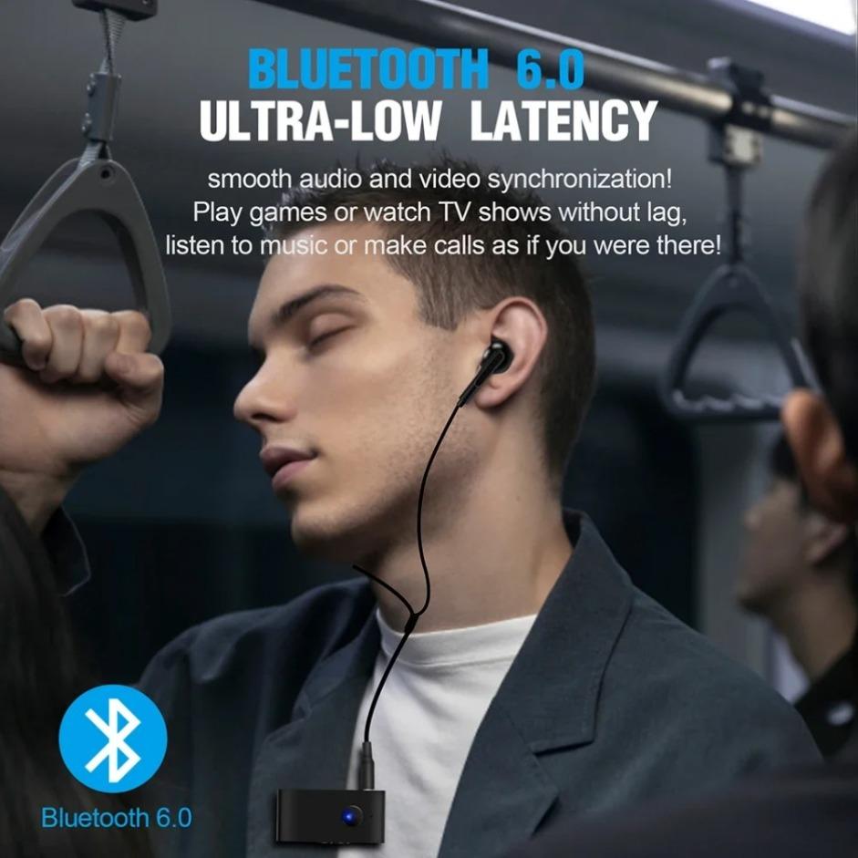 3.5mm Wireless Audio Receiver Bluetooth-compatible 6.0 Adapter Noise Reduction Music Audio Receiver Supports Wired HeadphonesGood product