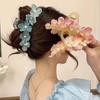 Модные женские заколки с цветком, сладкий темперамент, заколка для волос в виде краба для девочек, летние аксессуары для волос, модная заколка, зажим для хвоста, корейский головной убор