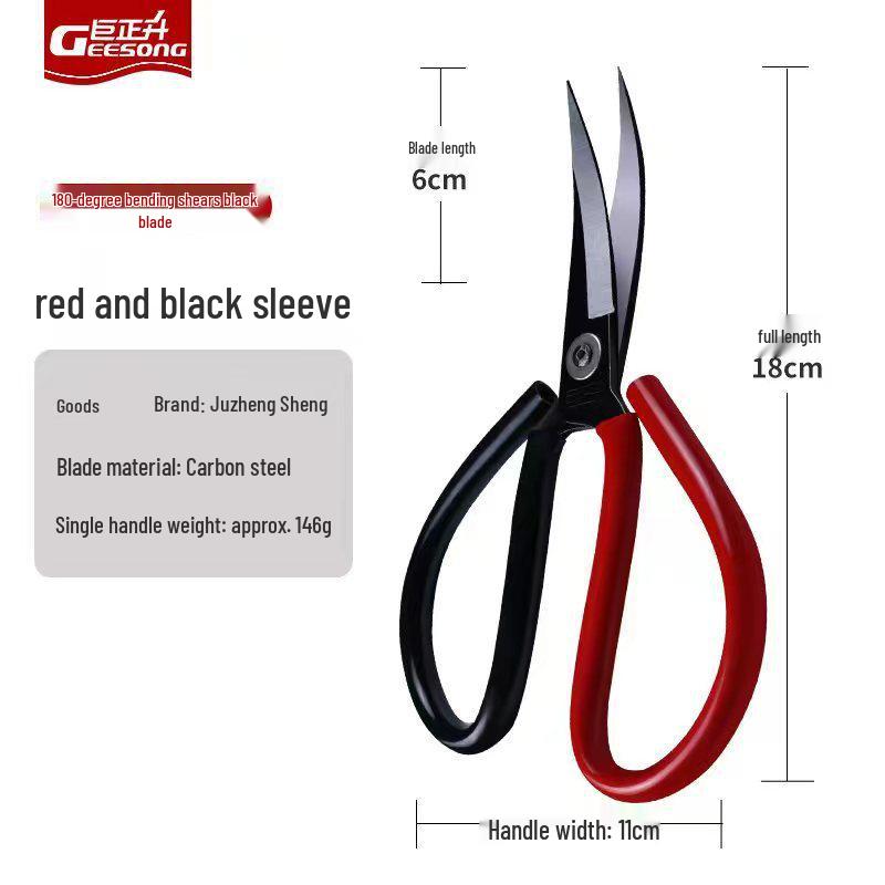 Large Handmade Bent Tip Curved Embroidery Scissors for Trimming and Cutting Thread Ends